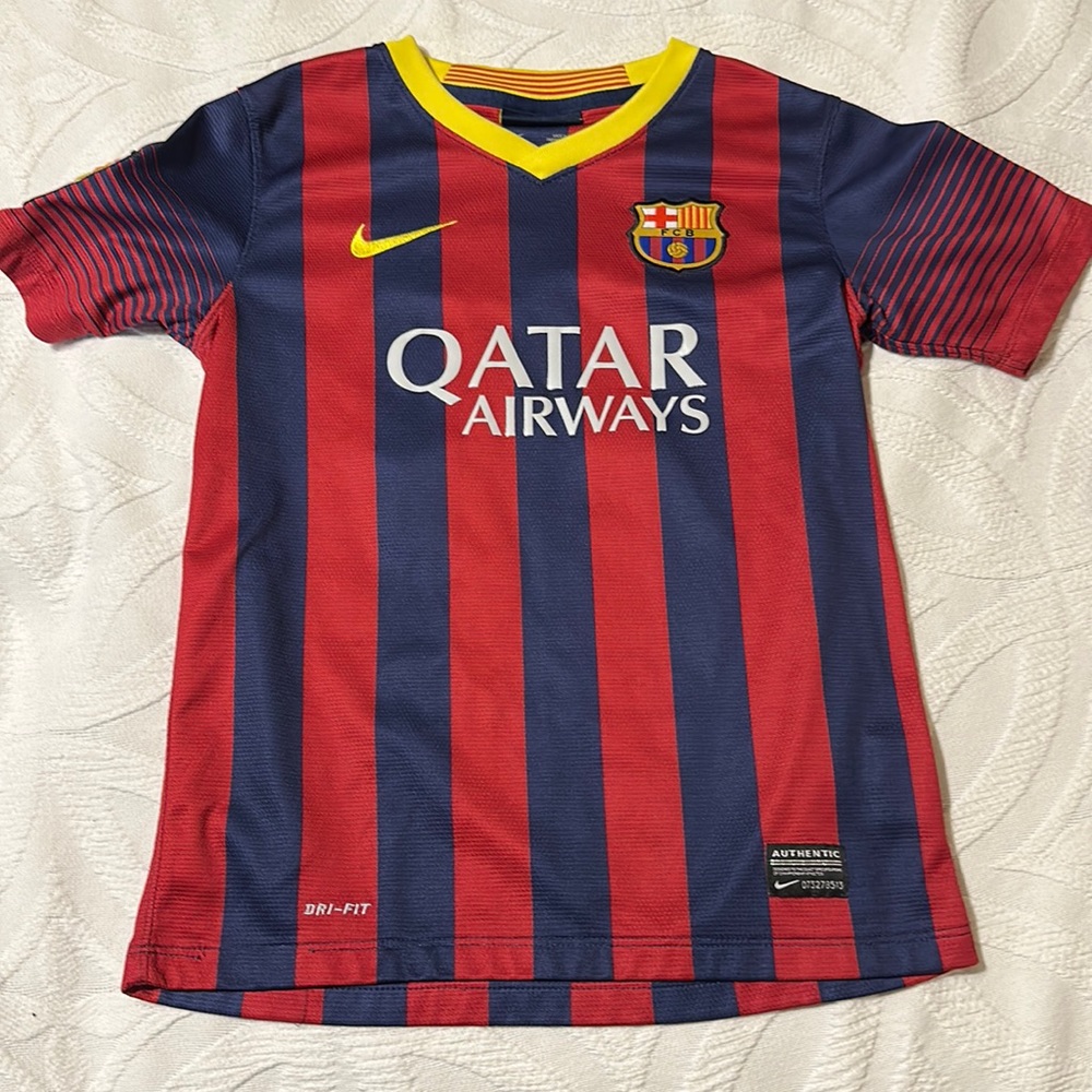 Red and Blue Neymar jr. Barcalona jersey